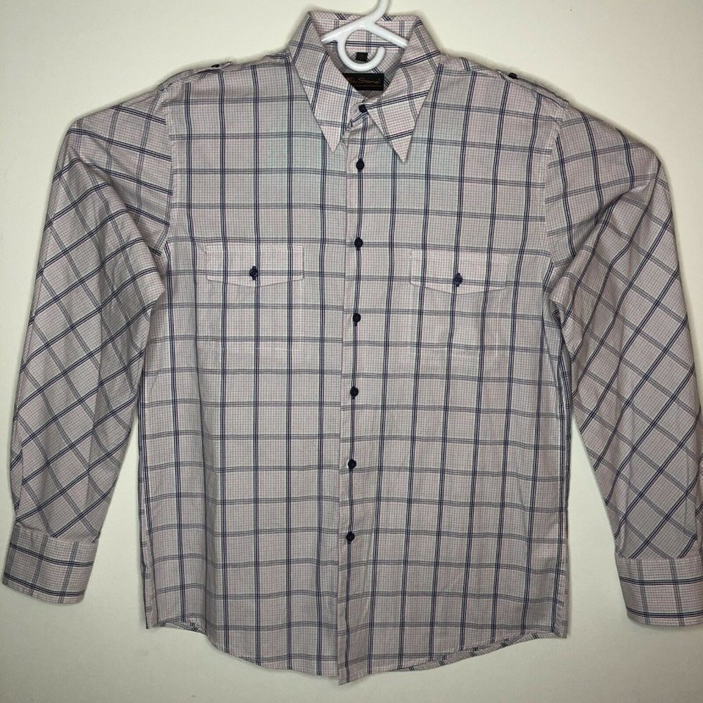 Ben Sherman Pink/Green Plaid Long Sleeve Sz L